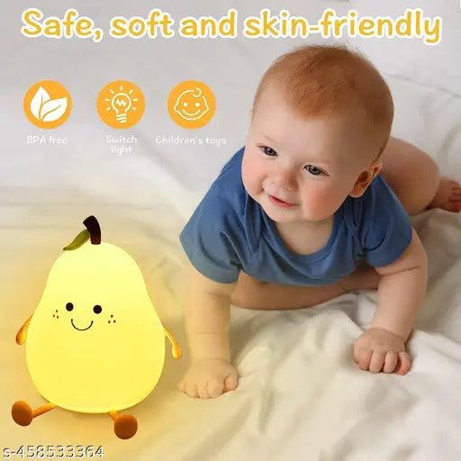 Silicone Pear Cute Led Nightlight Lamp