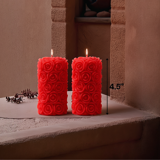 Rose candle ( Set of 2 )