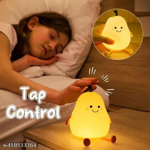 Silicone Pear Cute Led Nightlight Lamp